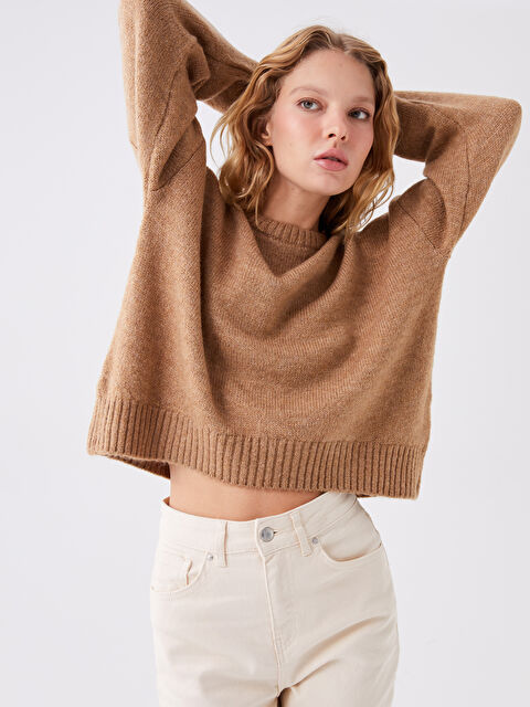 XSIDE Bisiklet Yaka Düz Uzun Kollu Kadın Triko Kazak - W3GT63Z8-VK2