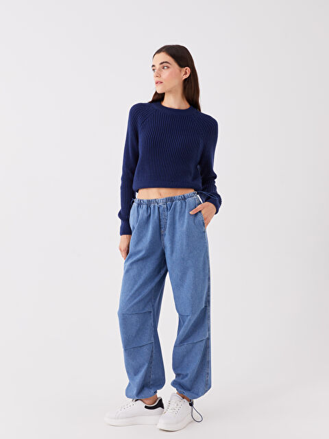 LCW Jeans Beli Lastikli Jogger Kadın Jean Pantolon - W3GY54Z8-311