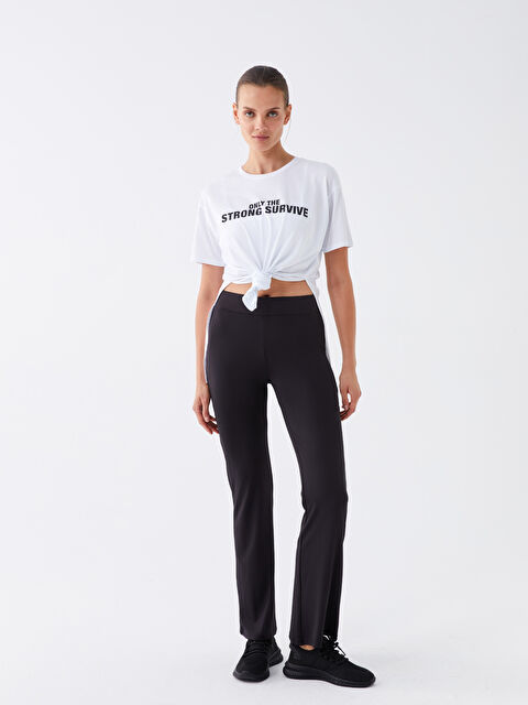 XSIDE ACTIVE Beli Lastikli İspanyol Paça Kadın Tayt - W3H549Z8-RQN