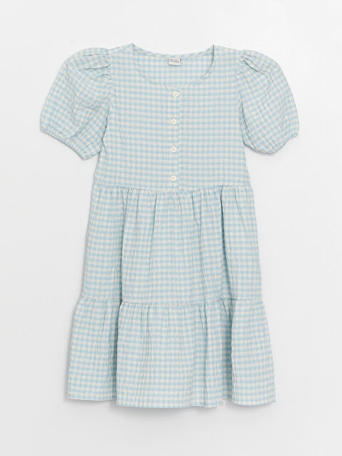 LCW Kids Bisiklet Yaka Kısa Kollu Kız Çocuk Elbise - W3H814Z4-LLC