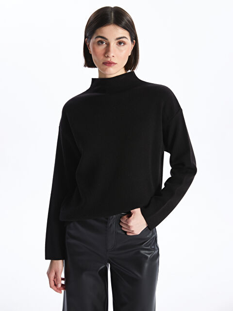 LCW Vision Dik Yaka Kadın Triko Kazak - W3H999Z8-CVL