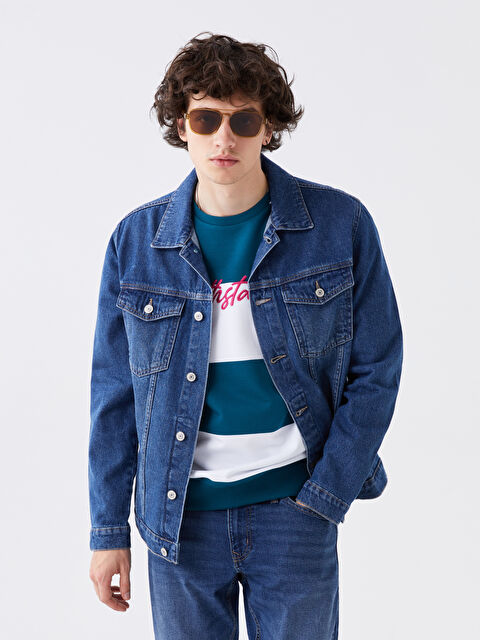 LCW Jeans Standard Fit Men's Denim Jacket - W3HA65Z8-H45