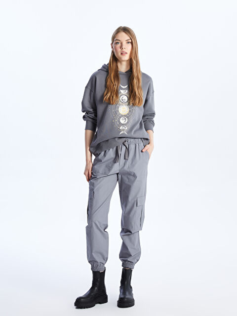 LCW Vision Beli Lastikli Standart Fit Kadın Kargo Pantolon - W3HA75Z8-Y9X