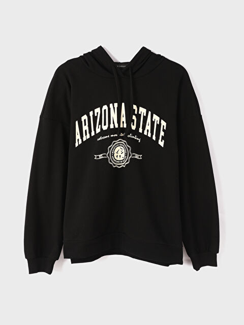 LCW Vision Printed Oversize Women's Thick Hoodie - W3HC45Z8-CVL