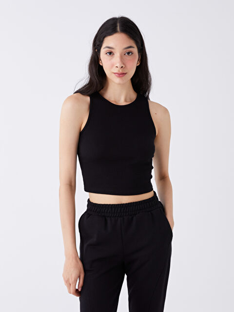 XSIDE Kadın Bisiklet Yaka Düz Crop - W3HC93Z8-CVL