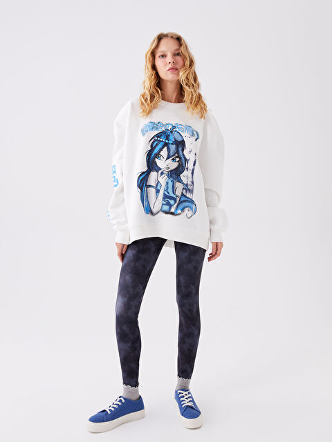 XSIDE Beli Lastikli Batik Desenli Kadın Spor Tayt - W3HJ88Z8-LRW