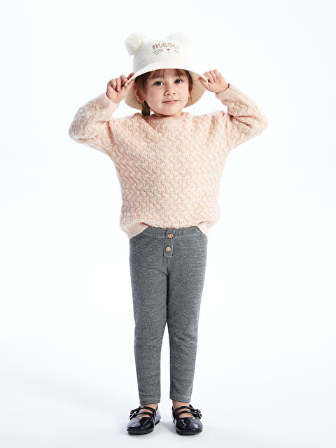 LCW Kids Beli Lastikli Desenli Kız Çocuk Tayt - W3HN34Z1-LKX