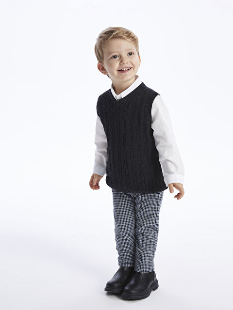 LCW baby Beli Lastikli Erkek Bebek Pantolon - W3HN70Z1-LN6