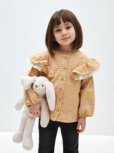 LCW baby Bisiklet Yaka Uzun Kollu Ekose Kız Bebek Gömlek - W3HP57Z1-LKQ