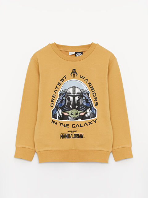 LCW Kids Bisiklet Yaka Star Wars Baskılı Uzun Kollu Erkek Çocuk Sweatshirt - W3HP72Z4-GFE