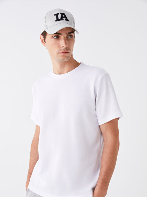 XSIDE Bisiklet Yaka Penye Erkek Tişört - W3HR51Z8-Q6K