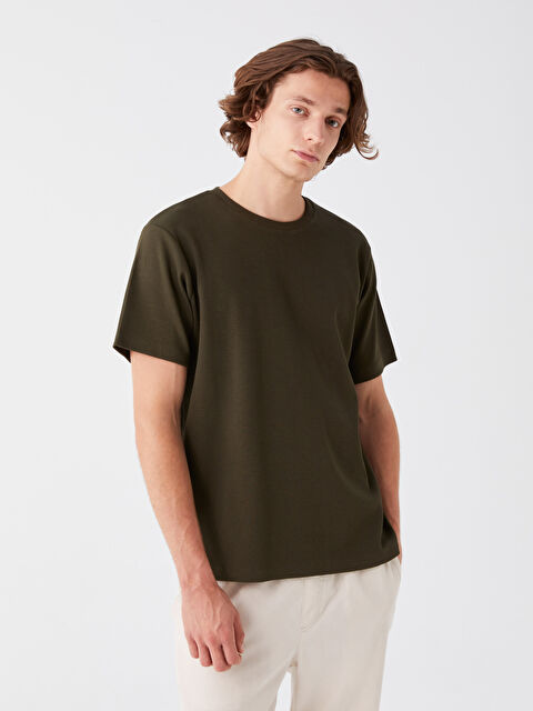 XSIDE Bisiklet Yaka Penye Erkek Tişört - W3HR51Z8-J2L