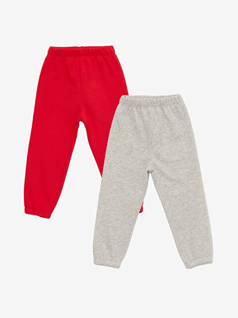 LCW baby Beli Lastikli Basic Kız Bebek Eşofman Alt 2'li - W3HR68Z1-KYU