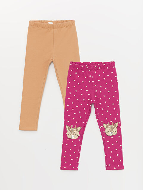 LCW baby Beli Lastikli Kız Bebek Tayt 2'li - W3HR78Z1-LTH