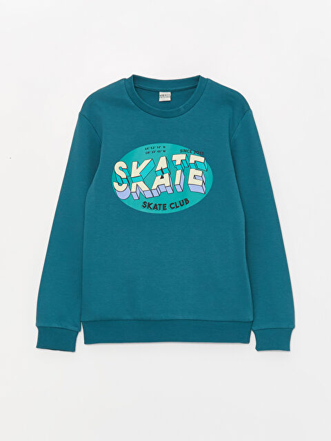 LCW Kids Bisiklet Yaka Baskılı Uzun Kollu Erkek Çocuk Tişört - W3HT29Z4-R4T