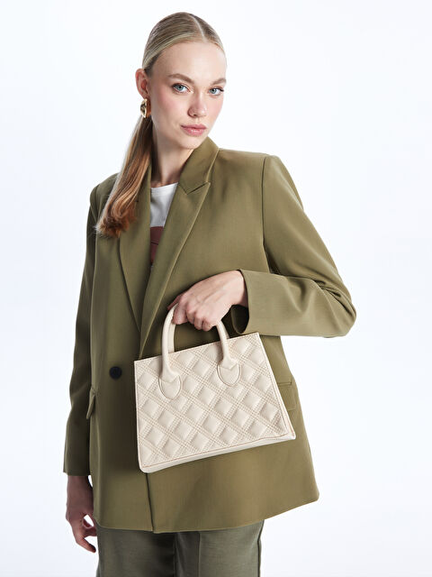 LCW ACCESSORIES Deri Görünümlü Kapitone Desenli Kadın El Çantası - W3HU05Z8-CR8