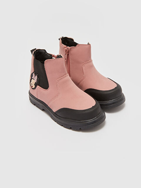 LCW STEPS Fermuarlı Minnie Mouse Baskılı Kız Bebek Bot - W3HY28Z1-V2Z