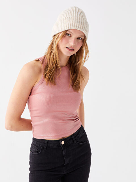 LCW Vision Kadın Bisiklet Yaka Düz Atlet - W3HY88Z8-GTA