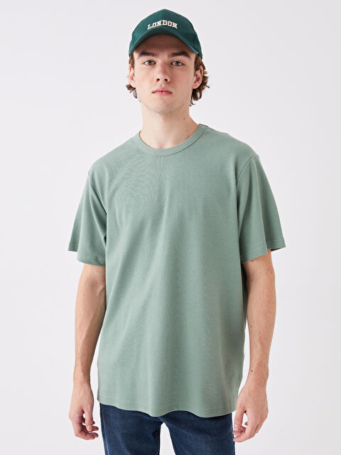 XSIDE Bisiklet Yaka Kısa Kollu Erkek Tişört - W3I119Z8-GX7