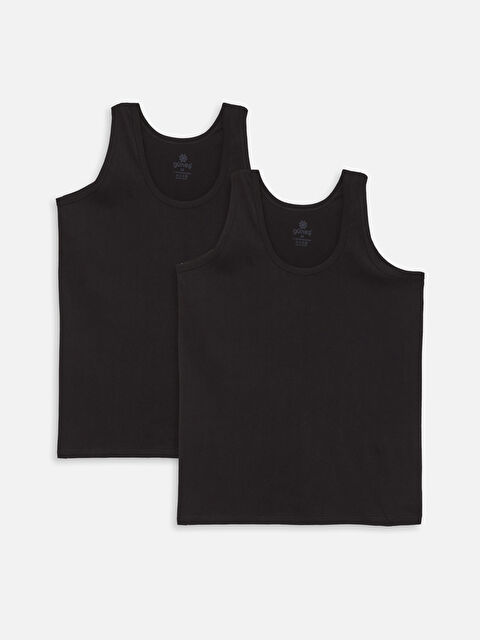 Güneş U Yaka Penye Erkek Atlet 2'li - W3I238Z8-HEG