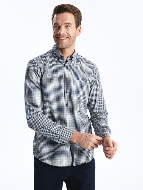 LCWAIKIKI Classic Regular Fit Uzun Kollu Ekose Erkek Gömlek - W3I336Z8-LN6
