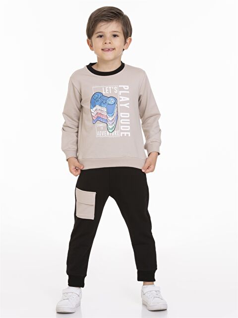 Myhanne Bisiklet Yaka Erkek Bebek Sweatshirt ve Eşofman Alt 2'li - W3I631Z1-FRJ