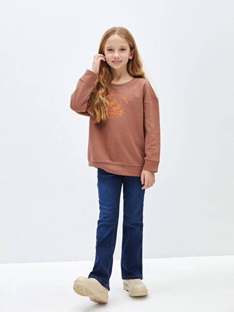 LCW Kids Basic İspanyol Paça Kız Çocuk Jean Pantolon - W3I718Z4-309
