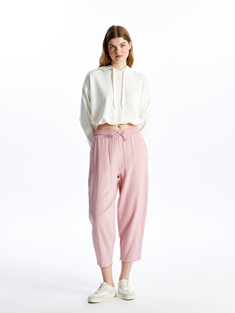 LCW Vision Beli Lastikli Rahat Kalıp Kadın Pantolon - W3I882Z8-VKU