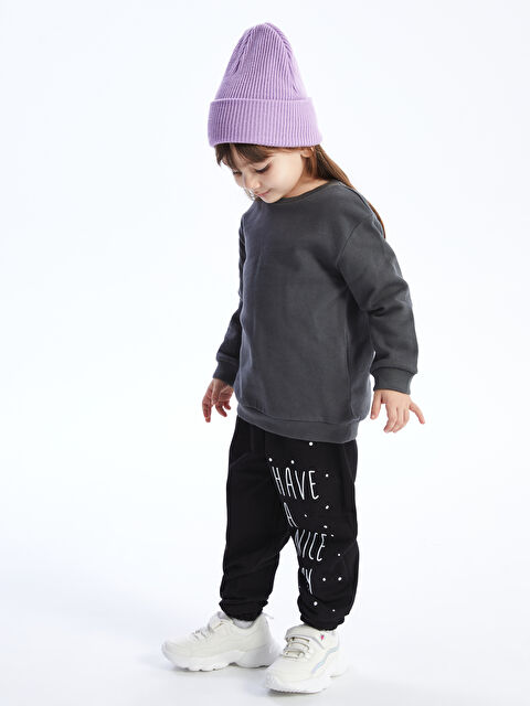 Calimera Kids Beli Lastikli Baskılı Kız Bebek Eşofman Alt - W3I931Z1-HEG