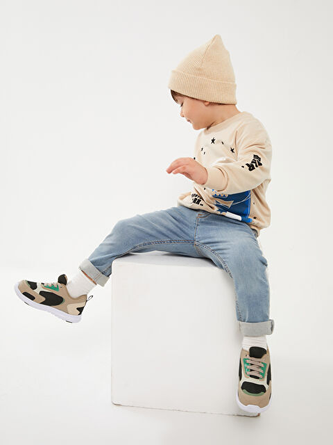 Calimera Kids Bisiklet Yaka Uzun Kollu Erkek Bebek Sweatshirt - W3IA49Z1-CV5