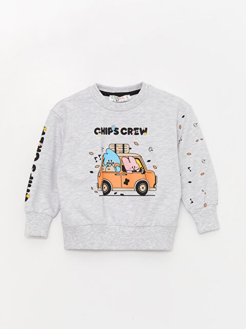 Calimera Kids Bisiklet Yaka Uzun Kollu Erkek Bebek Sweatshirt - W3IA51Z1-DEK