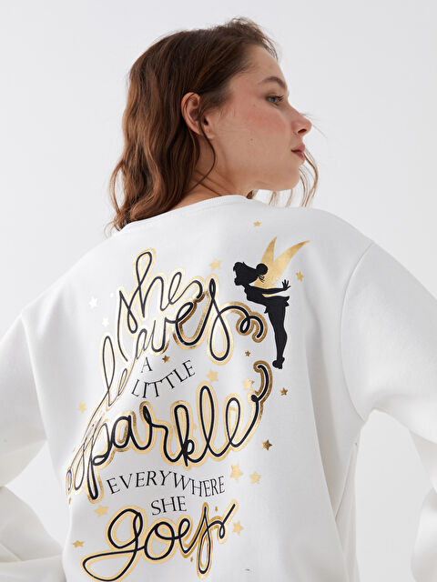 LCW Vision Bisiklet Yaka Tinker Bell Baskılı Uzun Kollu Kadın Sweatshirt - W3ID46Z8-R9J