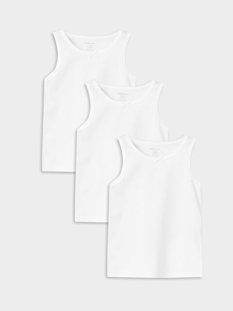 LCW baby Bisiklet Yaka Kız Bebek Atlet 3'lü - W3IF13Z1-R9J