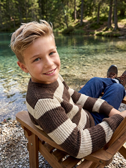 LCW Kids Bisiklet Yaka Erkek Çocuk Triko Kazak - W3IJ22Z4-LEW