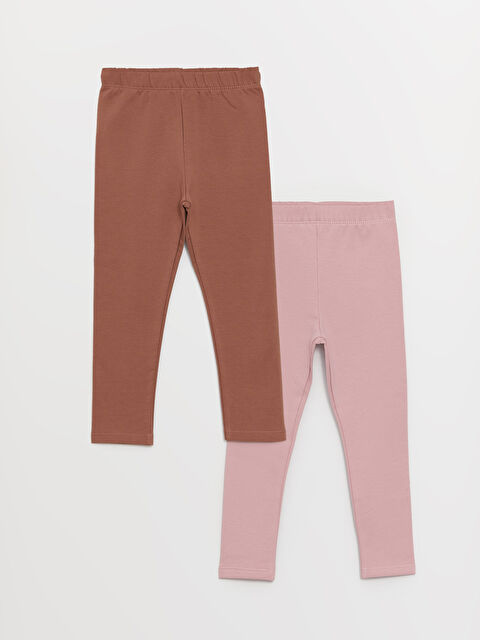 LCW Kids Beli Lastikli Basic Kız Çocuk Tayt 2'li - W3IJ88Z1-FHR