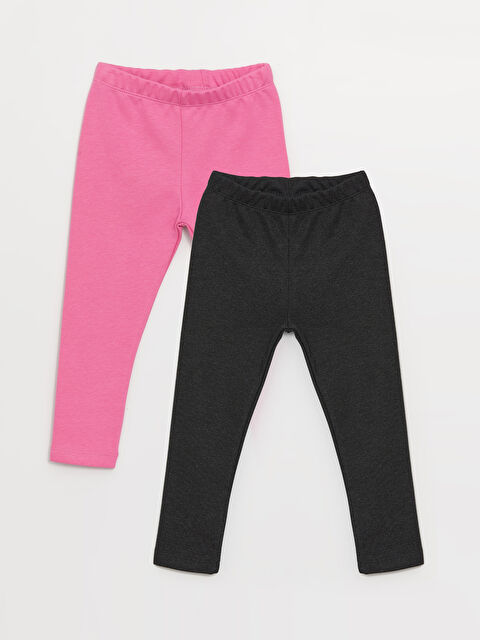 LCW baby Beli Lastikli Basic Kız Bebek Tayt 2'li - W3IN27Z1-R0M