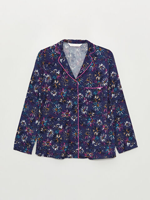 LCW DREAM Gömlek Yaka Çiçekli Kadın Pijama Üstü - W3IO11Z8-LSF