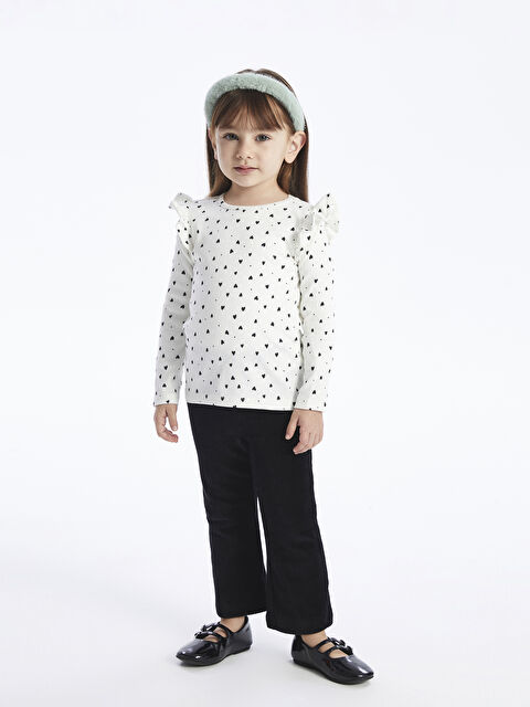 LCW baby Beli Lastikli Basic Kız Bebek Kadife Eşofman Alt - W3IP23Z1-CVL