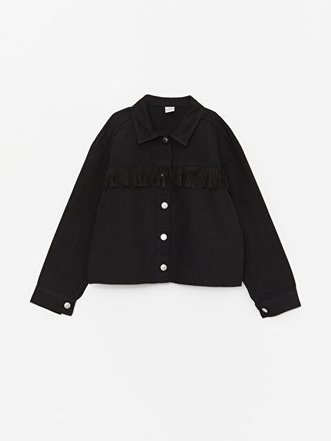 LCW Kids Püskül Detaylı Kız Çocuk Crop Gömlek - W3IP51Z4-CVL