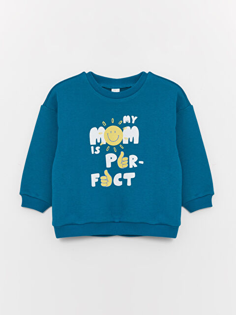 LCW ECO Bisiklet Yaka Uzun Kollu Baskılı Erkek Bebek Sweatshirt - W3IQ26Z1-JL0