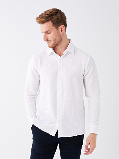 SOUTHBLUE Slim Fit Uzun Kollu Erkek Gömlek - W3IQ77Z8-Q6K