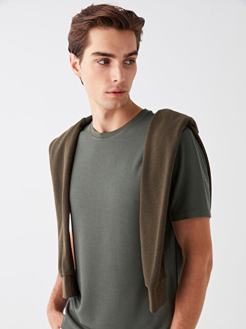 LCW Vision Bisiklet Yaka Kısa Kollu Erkek Tişört - W3IS15Z8-PSD