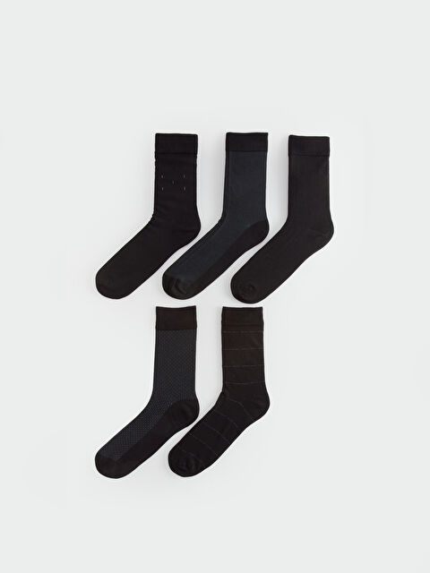 LCW ACCESSORIES Desenli Erkek Bambu Soket Çorap 5'li - W3IU67Z8-K00