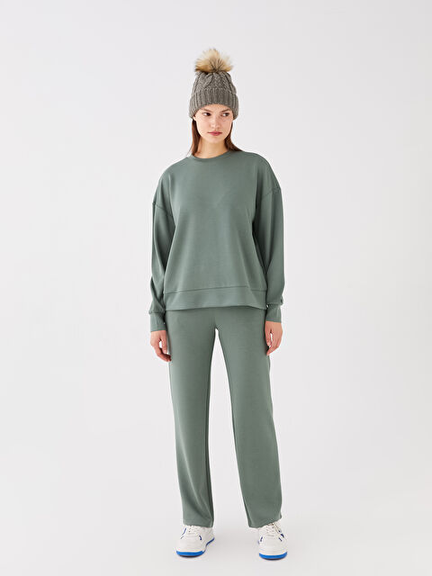 LCW Vision Beli Lastikli Düz Geniş Paça Kadın Eşofman Altı - W3IV34Z8-GQQ