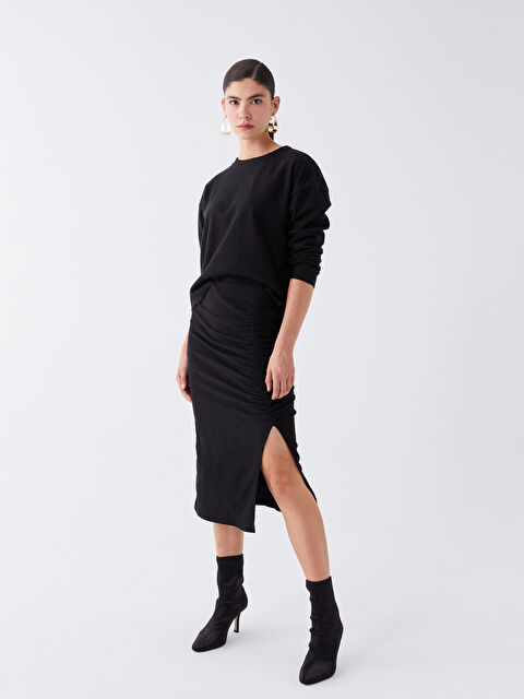 LCW Vision Ekstra Dar Fit Kadın Etek - W3IV37Z8-CVL