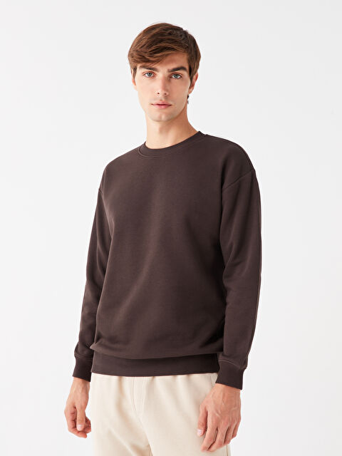 XSIDE Bisiklet Yaka Uzun Kollu Erkek Kalın Sweatshirt - W3IV96Z8-RUG