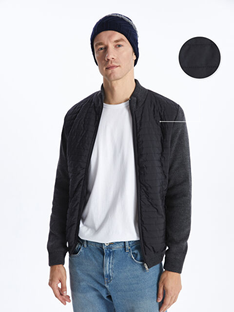 LCWAIKIKI Classic Standart Kalıp Dik Yaka Erkek Triko Mont - W3IY73Z8-L8N