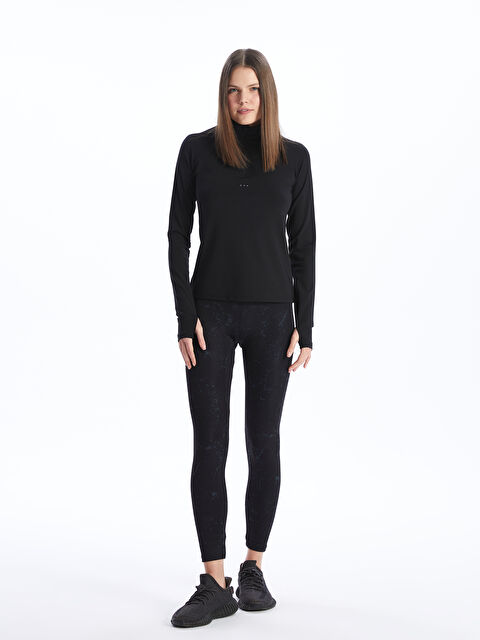 XSIDE ACTIVE Beli Lastikli Desenli Kadın Spor Tayt - W3J510Z8-LQJ