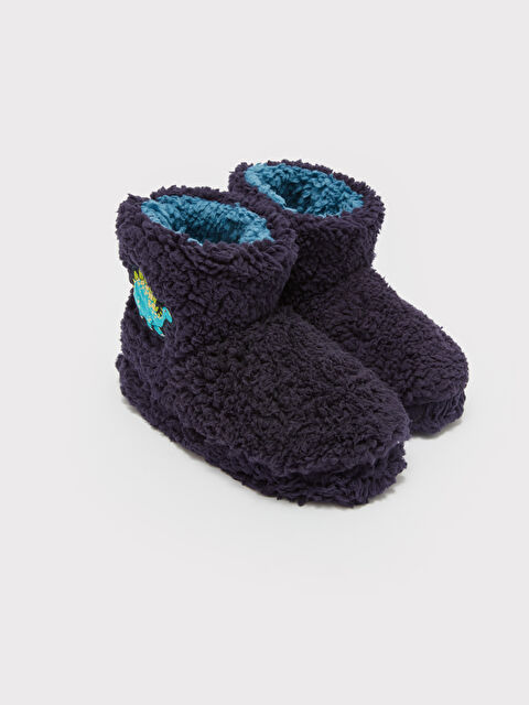 LCW STEPS Baskılı Pelüş Erkek Çocuk Ev Botu - W3J891Z4-CRP