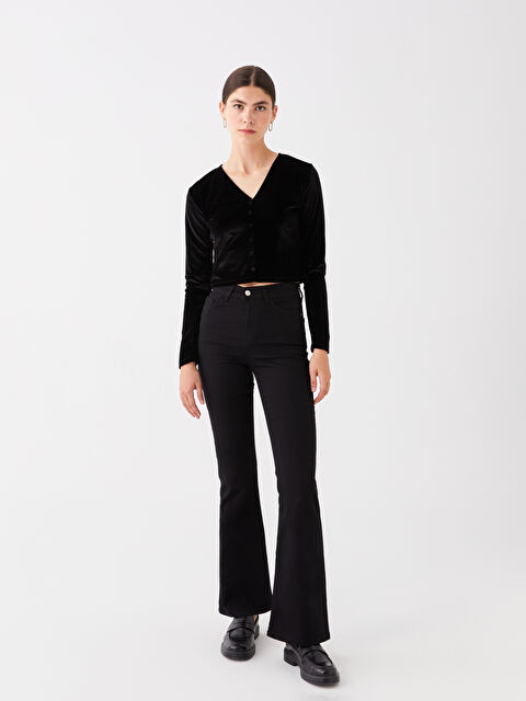 LCW Jeans Mars Flare Kadın Jean Pantolon - W3J960Z8-327